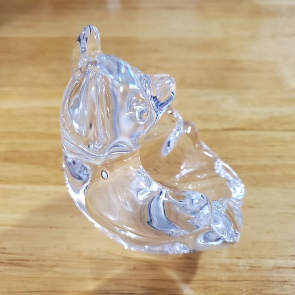 Vintage Crystal Bear Candy Dish Bowl Figurine 5" - Picture 2 of 3